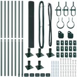 vidaXL set jeklenih ograjnih stebričkov set 2 zelen | Shoptok.si