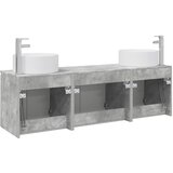  Set ormarića za kupaonicu 3 kom. Betonska siva 49,5 x 44,5 x 65,5 cm | Shoptok.si