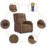  Električni masažni naslanjač rjavo blago | Shoptok.si