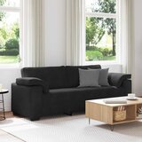  Trosjed Kauč Crni 220x77x82 cm Baršun | shoptok.hr