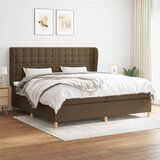 The Living Store Box spring postelja z vzmetnico temno rjav 200x200 cm blago - Box Spring Postelja, (21519598) | Shoptok.si