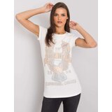 ex moda T-shirt EM-TS-ES-21-533.16-ecru | Shoptok.si