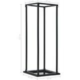  Stalak za drva za ogrjev s bazom crni 37 x 37 x 113 cm čelični | Eponuda.ba