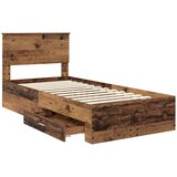  Okvir za krevet Staro drvo 90 x 190 cm Konstruirano drvo | shoptok.hr