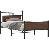  Okvir kreveta bez madraca smeđa boja hrasta 107x203 cm drveni | shoptok.hr