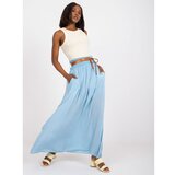 Fashion Hunters Light blue flowing maxi skirt with high waist OCH BELLA Cene