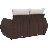  Vrtni dvosjed s jastucima smeđi od poliratana | shoptok.hr