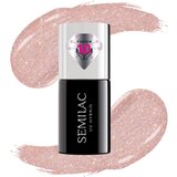 Semilac UV Hybrid Extend Care 5in1 gel lak za nokte s hranjivim učinkom nijansa 804 Glitter Soft Beige 7 ml | shoptok.hr