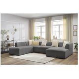 Bobochic Paris Temno siva kotna sedežna garnitura (levi kot/v obliki črke "U") Megeve – | Shoptok.si