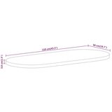 Stolna Mizna plošča 110x50x3,8 cm ovalna trden mangov les | Shoptok.si