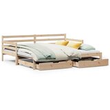 vidaXL Dnevni krevet na razvlačenje s ladicama bez madraca 90x200 cm | shoptok.hr