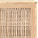  Komoda smeđa 105x30x60 cm masivna borovina i prirodni ratan | shoptok.hr