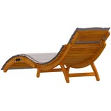  Ležaljka za sunčanje 2 pcs Sivo-smeđa Čvrsto drvo akacije | Eponuda.com