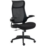 Ergonomska uredska stolica 3D nasloni za ruke mrežasti naslon naslon za glavu funkcija nagiba crna Cijene