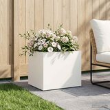  Vrtna saksija Bijela 40 x 30 x 30 cm Čelična vrata | shoptok.hr