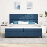 vidaXL Krevet s kutijom opruga i madracem Plava 200x200 cm Tkanina | shoptok.hr