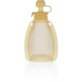 Zopa Silicone Refillable Baby Food Pouch vrečka za hrano 0 m+ Transparent Yellow 120 ml Cene