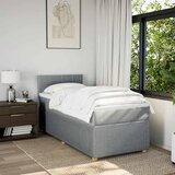  Okvir kreveta s oprugama i madrac svjetlosivi 80x200cm tkanina | shoptok.hr