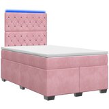  Boxspring krevet s madracem Ružičasta 120 x 190 cm Baršun | shoptok.hr