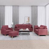  4-dijelni set sofa s jastucima crvena boja vina od tkanine | shoptok.hr