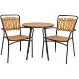 House Nordic Okrogla jedilna miza iz masivnega tika ø 70 cm Cleveland – | Shoptok.si