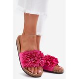 Boto Ladies Slippers On Cork Sole With Flowers Fuchsia Ferenza | Shoptok.si