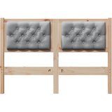  Uzglavlje Ostalo Smeđa i svijetlo siva 120 cm Masivna borovina | shoptok.hr