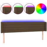  LED Uzglavlje tamnosmeđe 163x16x78/88 cm od tkanine | shoptok.hr