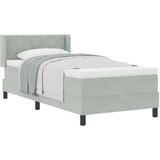  s opruga kutije Svijetlo siva 200 x 90 cm Baršun | shoptok.hr