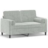 Maison Chic kavč - Sofa - Kanape dvosed z okrasnimi blazinami svetlo siv 120 cm žamet, (21727553) Cene