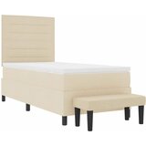  s opruga kutije s jastukom Krema 100 x 200 cm tkanina | shoptok.hr