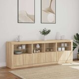 vidaXL Komoda s LED svjetlima boja hrasta sonome 202x37x67 cm | shoptok.hr