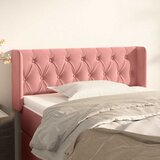  Uzglavlje s ušima ružičasto 93x16x78/88 cm baršunasto | shoptok.hr