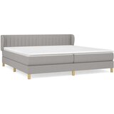  Krevet s oprugama i madracem svjetlosivi 200 x 200cm od tkanine | shoptok.hr