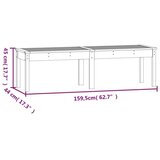  Klupa s 2 sjedala crna 159 5x44x45 cm masivna borovina | shoptok.hr