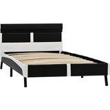  Okvir za krevet od umjetne kože s LED svjetlom crni 90 x 200 cm | shoptok.hr