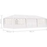  Profesionalni šator za zabave 4 x 9 m bijeli 90 g/m² | shoptok.hr