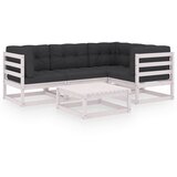 The Living Store Vrtna sedežna garnitura 5-delna z blazinami trdna borovina - Vrtna Sedežna Garnitura, (21422274) | Shoptok.si