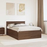  Krevetna konstrukcija s uzglavljem Smeđi hrast 150 x 200 cm | shoptok.hr