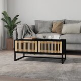 vidaXL Stolić za kavu crni 80 x 40 x 35 cm konstruirano drvo i željezo Cijene