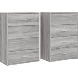 Maison Chic Komoda - Predalnik 2 kosa siva sonoma 60x31x84 cm inženirski les, (21722051) | Shoptok.si