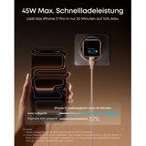 Anker Nano 45W putni zidni punjač sa ekranom, USB-C port, crni | Eponuda.com