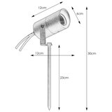 Markslöjd 108483 - LED spoljašnja svetiljka GARDEN24 LED/3W/24V 30 cm IP44 crna | Eponuda.com
