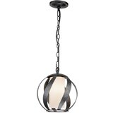 Quintiesse Quoizel Blacksmith Sferična viseča stropna svetilka, staro črna, IP44, (22097782) | Shoptok.si