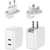 Dehner Elektronik XYPD65CC-ZUZ GaN US foldable with Plug-Set EU/UK white 2xUSB-C AC/DC stolno i priključno napajanje 65 Cijene