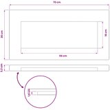  Pravokutni stolni vrh 70 x 30 x 3,2 cm Pravokutni | Shoptok.si