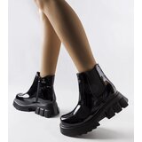 Gemre Black patent insulated ankle boots Delit | shoptok.hr