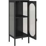 vidaXL Komoda crna 40 x 35 x 105 cm od stakla i čelika | shoptok.hr