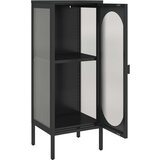vidaXL Komoda črna 40x35x105 cm steklo in jeklo | Shoptok.si