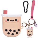 Venisymlis Prikupen ovitek za slušalke AirPods Pro, roza Boba Milk Tea silikon z obeskom za ključe, (22102230) Cene
